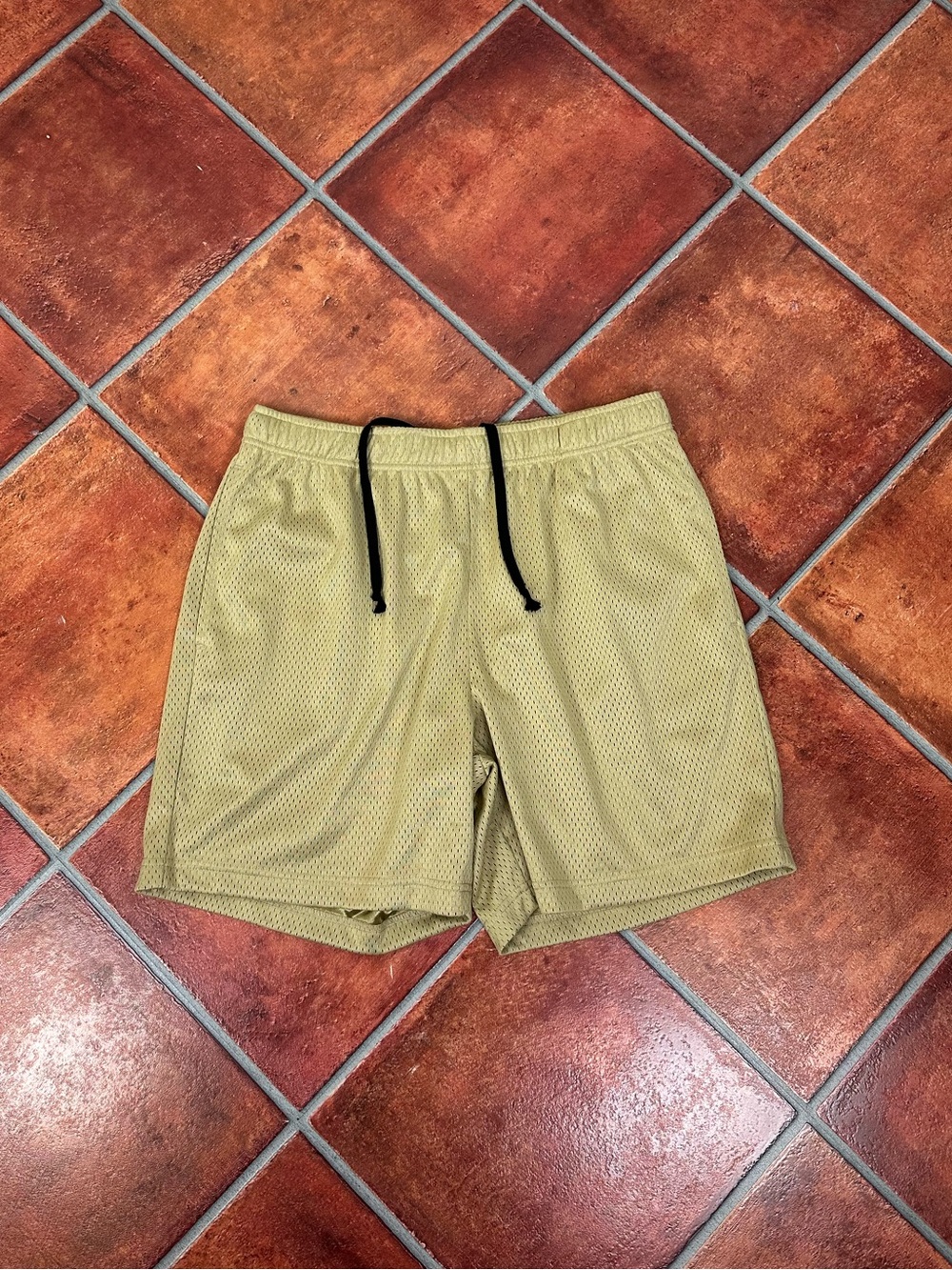 John Elliott Men's Golden Mesh Drawstring Shorts